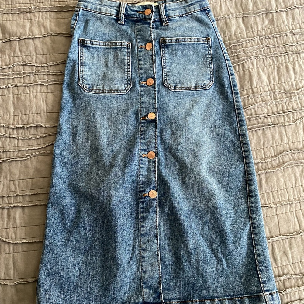 Love Blue Denim Skirt